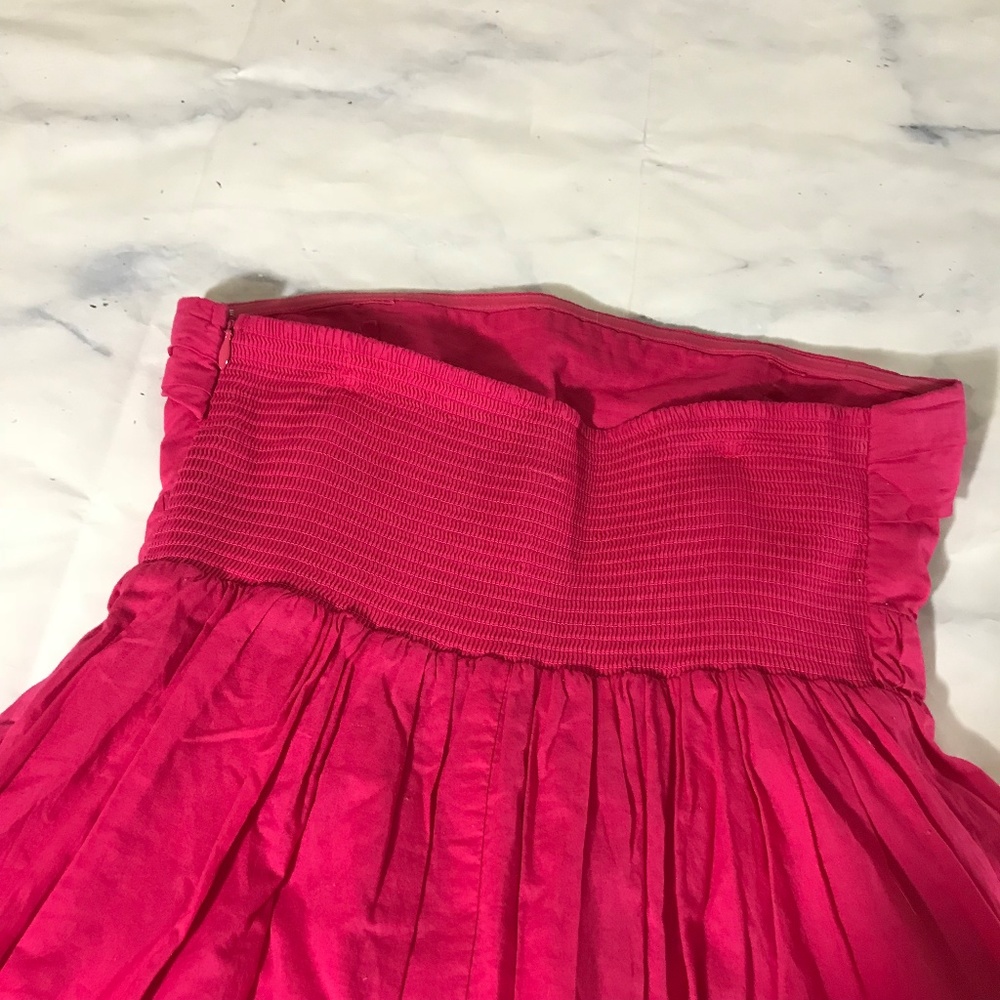 Anthropologie Maeve Hot Pink Strapless Dress - Picture 7 of 7